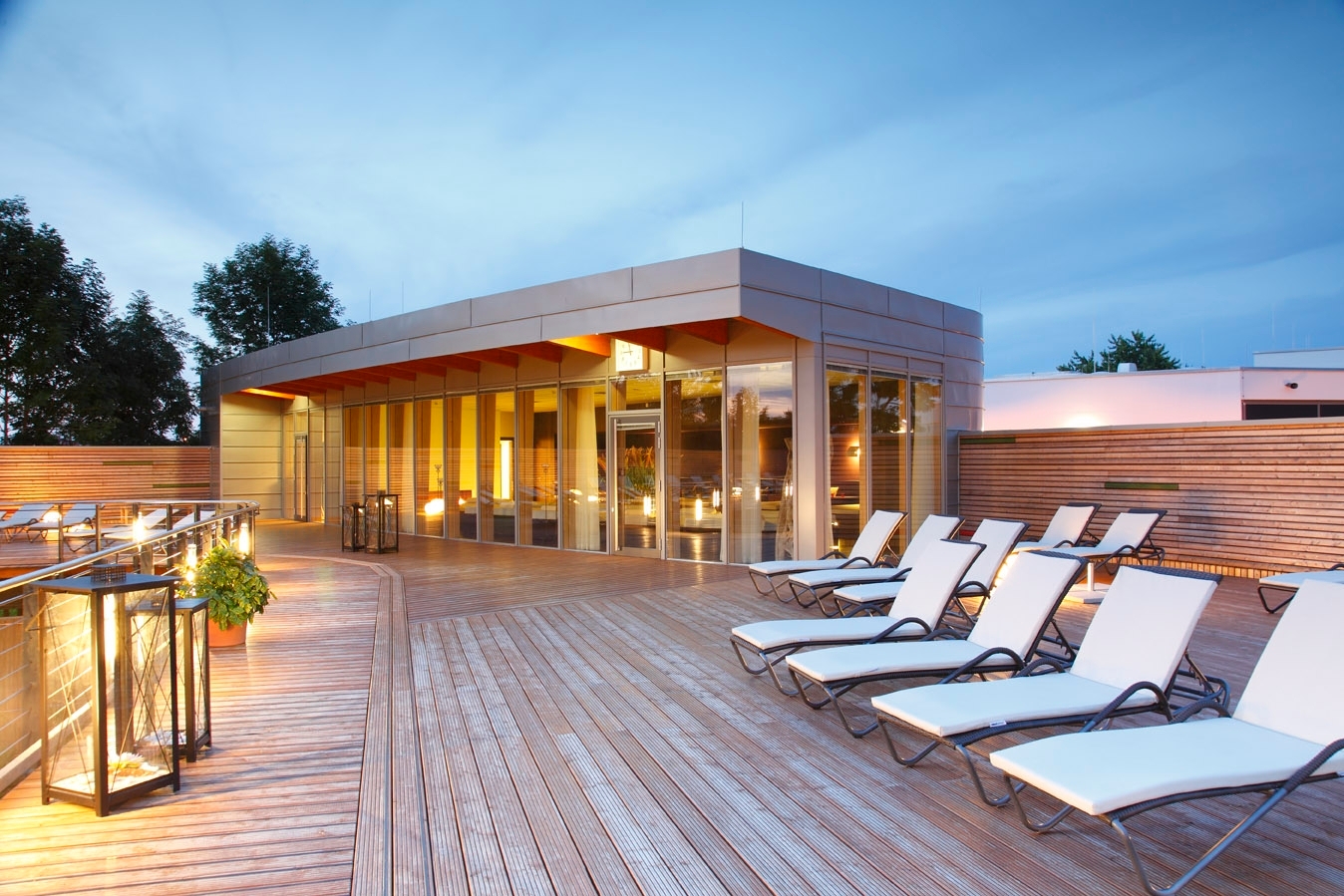 Aqua Sole View of the outdoor area of the sauna landscape at Aqua Sole Kitzingen