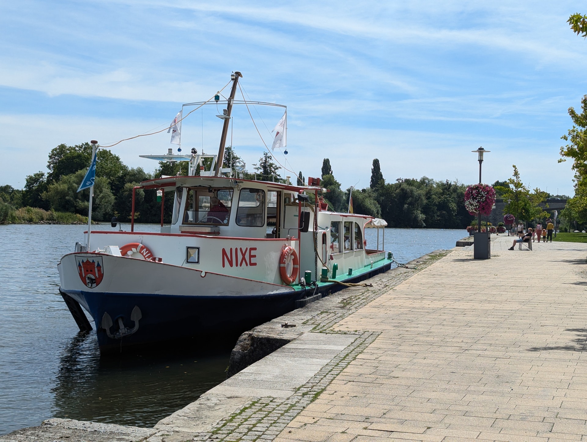 Passenger ship Nixe photographed from the front