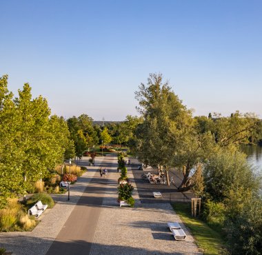 View of the city balcony on the Main