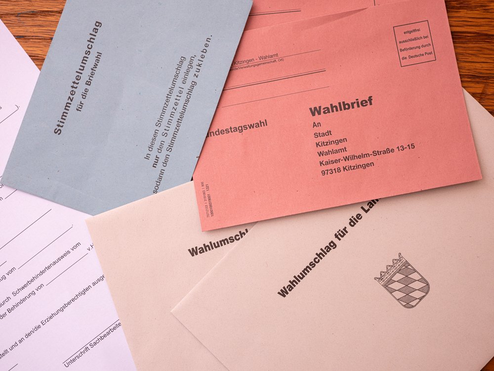 Postal voting documents for an election.
