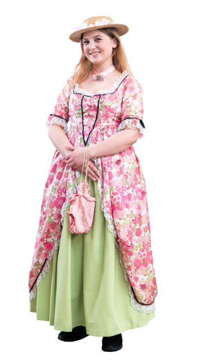 Britta Neuerer as Ev, the landlord's daughter, who is ashamed because the drunken fellows are building the Falterturm and as a citizen of Etwashausen.