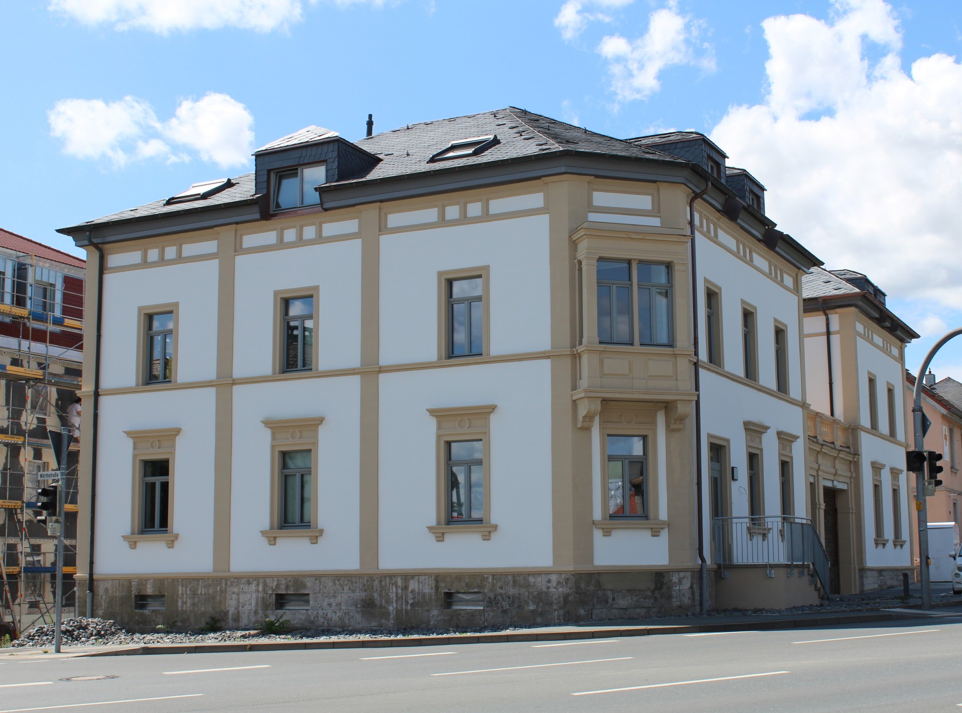 Das renovierte Schmiedelquartier in der Schmiedelstraße 1 im Jahr 2021.