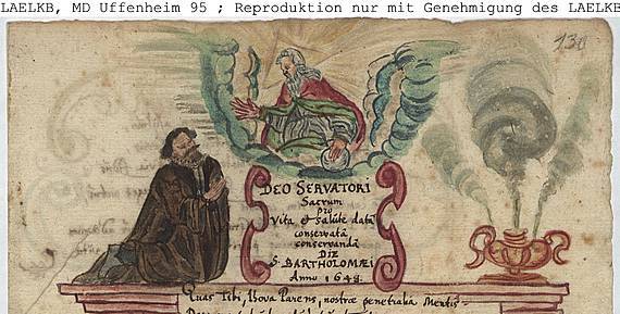 Titelbild der Chronik über das „Leben eines evangelischen Pfarrers im früheren markgräflichen Amte Kitzingen“