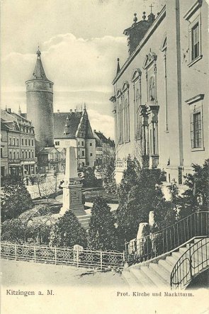 Paul Eber memorial next to the Protestant church.