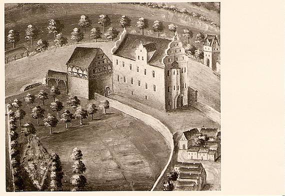 Das Wohnhaus von Johann Rudolph Glauber steht noch ziemlich allein in der Fischergasse.