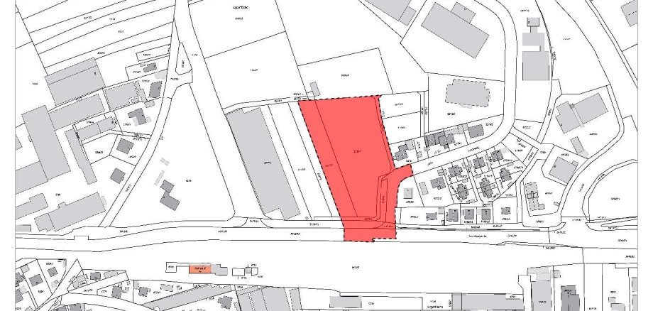 Lageplan Geltungsbereich Flächennutzungsplan mit Landschaftsplan Rot eingezeichnete Linie markiert den Lageplan des räumlichen Geltungsbereiches des Flächennutzungsplans mit integriertem Landschaftsplan (ohne Maßstab)