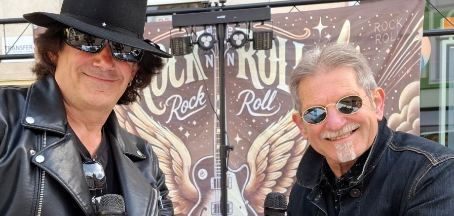 Summerrock Achim Thiergärtner und Walter Vierrether laden am Samstag zu einem rockigen Nachmittag auf dem Marktplatz ein.
