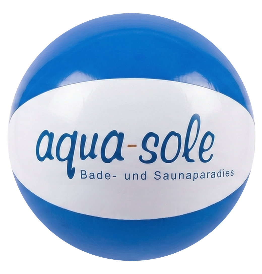 Gewinnspiel aqua-sole Zum Start der Sommerferien lädt das aqua-sole alle Badegäste zu einer besonderen Mitmachaktion ein. Kinder und Familien erhalten – solange der Vorrat reicht – einen Wasserball mit aqua-sole-Logo. Die Idee dahinter: Der Ball soll mit in den Urlaub reisen und an den schönsten Urlaubsorten fotografiert werden.