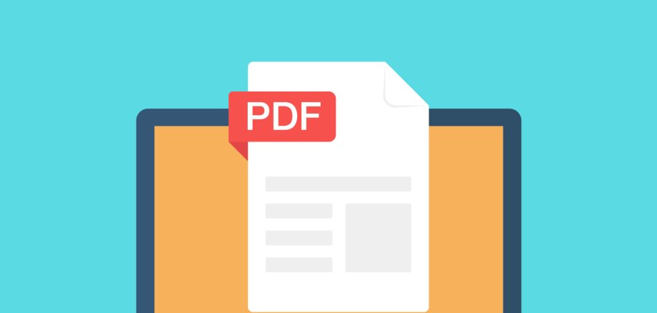 PDF-Datei auf dem Laptop-Bildschirm. Dokument-Download-Konzept. Datei mit PDF-Bezeichnung.