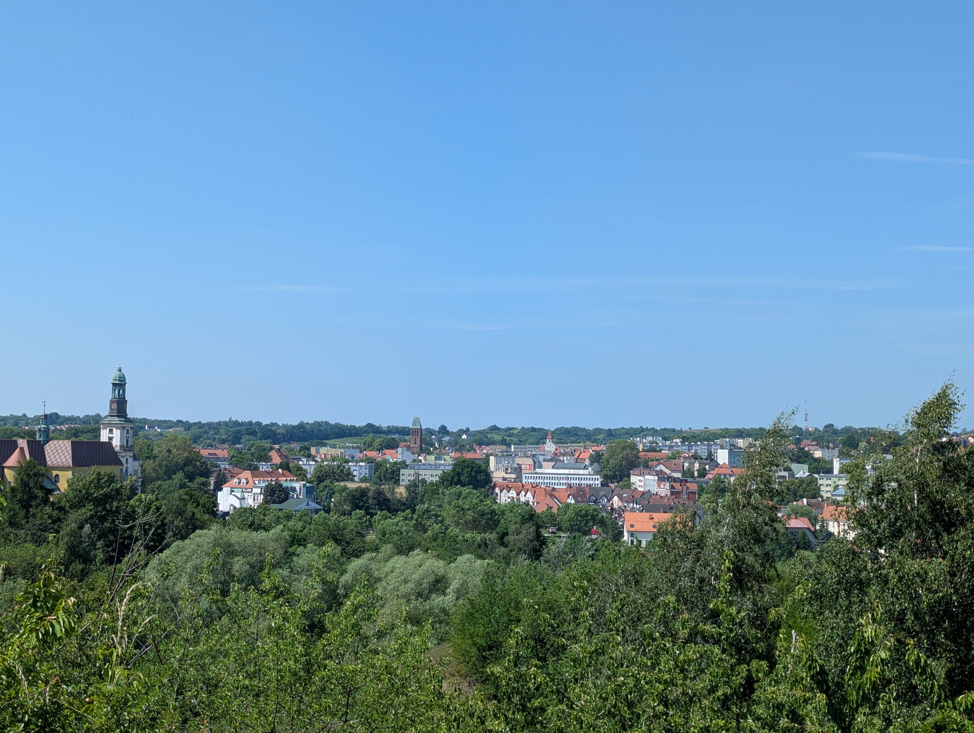 Blick über die Dächer von Trebnitz