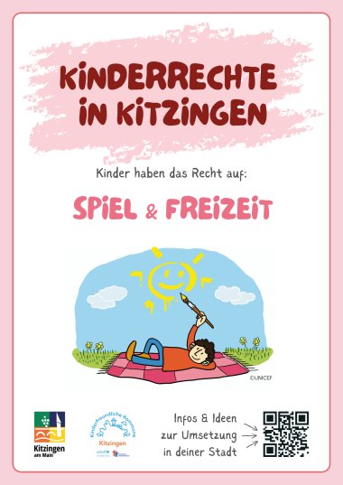 Kinderrechteschild Spiel und Freizeit
