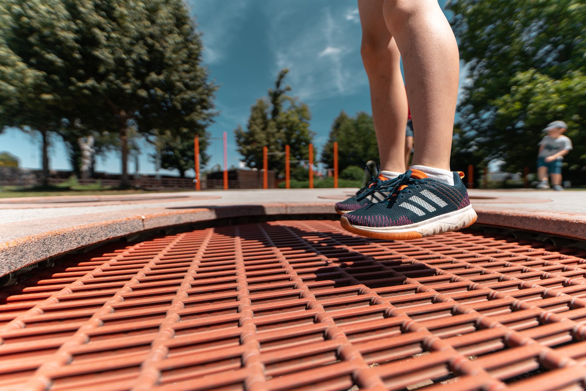 Trampolin am Spielplatz Bleichwasen in Kitzingen