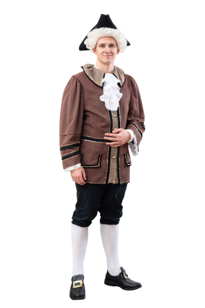 Tim Braunbeck als einer der Gemeinderäte, die ihr Mäntelchen immer nach dem Wind richten und wie abgebildet als Karin Böhm als Fischersmarie, eine Bürger Etwashausens.